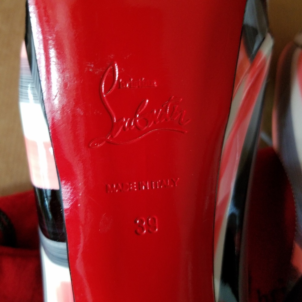 Authentic Christian Louboutin Lady Peep Graffiti - Picture 3 of 8